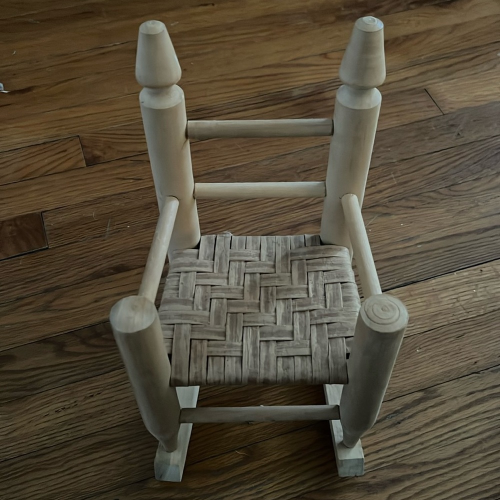 Vintage wooden doll chair